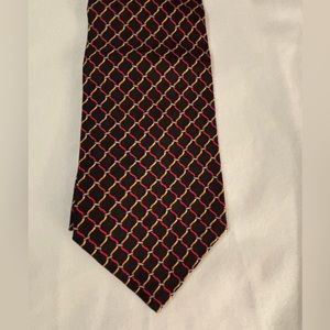 Sharper image, red and black men’s tie 100% silk made in Italy